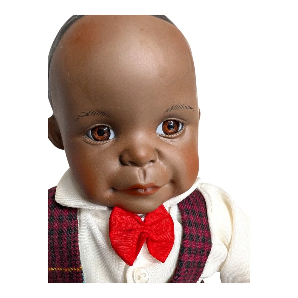 Ashton Drake Yolanda Bello "David" Porcelain African American Boy Baby Doll Vtg - Picture 4 of 7